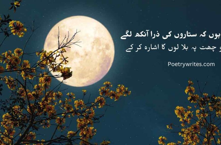 Best 2 Lines Chand Poetry in Urdu - Moon Poetry
